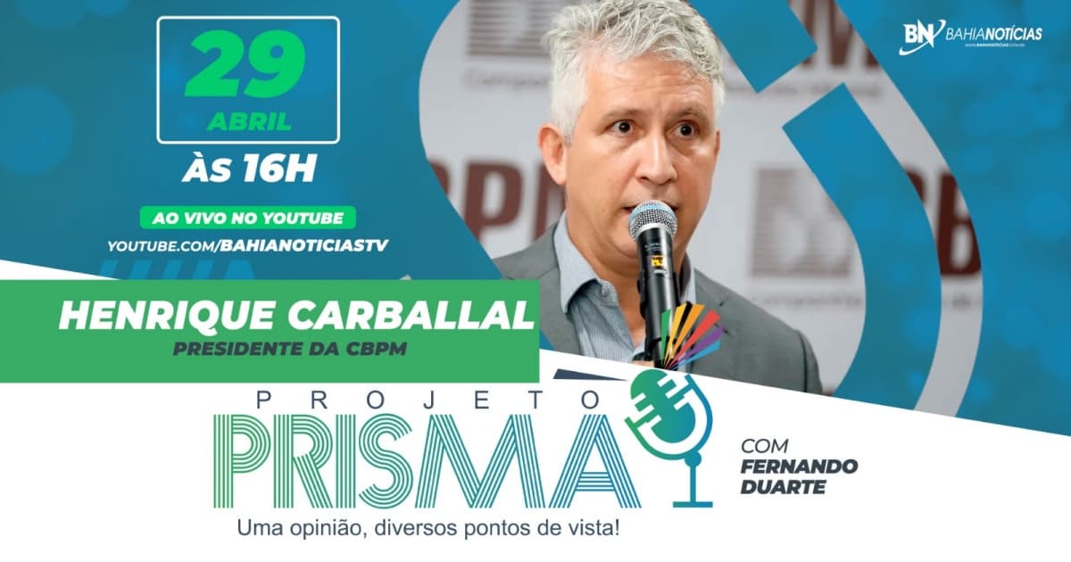 Projeto Prisma entrevista presidente da CBPM Henrique Carballal nesta segunda-feira