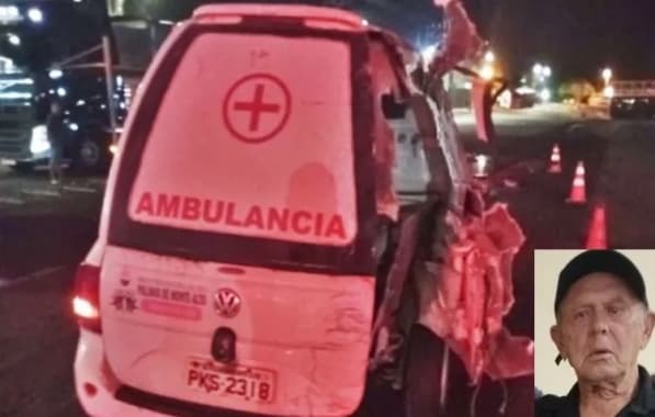 Idoso morre em ambulância após veiculo se envolver em acidente de trânsito 