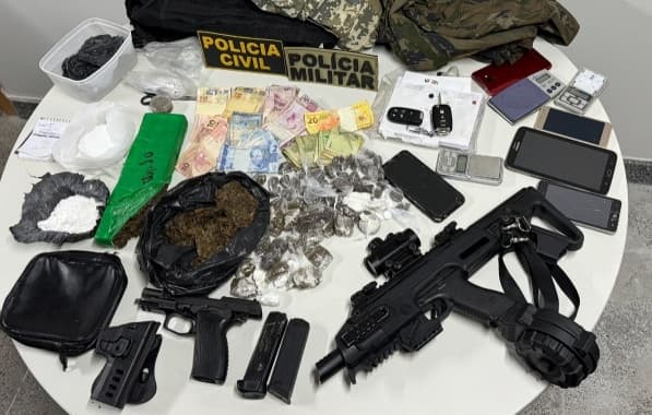 Ação conjunta da polícia apreende pistolas, colete balístico e drogas com integrantes de facção em Ilhéus