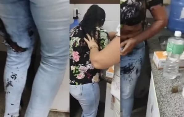 VÍDEO: Mulher é detida após jogar soda caustica em atendente de posto de saúde na RMS 