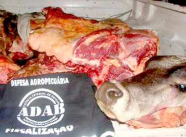 Adab apreende 500 quilos de carne clandestina em Barreiras