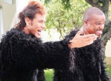 Neymar grava clipe vestido de King Kong com Alexandre Pires