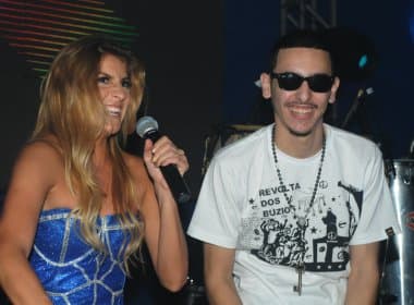 DJ Miss Cady e rapper Nick London lotam pista de dança do SBT Folia