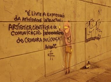 Grafite de osgemeos que fazia referência a protestos é apagado em São Paulo