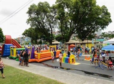 Projeto Ruas de Lazer leva esporte, brincadeiras e arte ao Dique do Tororó