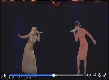 Com ajuda de holograma, Christina Aguilera grava dueto com Whitney Houston