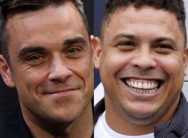 Robbie Williams e Ronaldo Fenômeno participam da abertura da Copa do Mundo