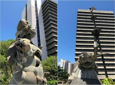 Partes de esculturas de Mario Cravo Jr. são furtadas na sede dos Correios em Salvador