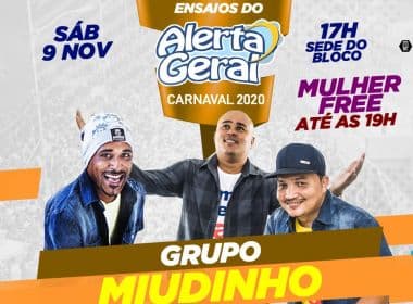 Bloco Alerta Geral comanda ensaio para o Carnaval 2020 com show do Grupo Miudinho