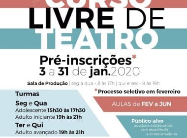 Sesc Casa do Comércio abre pré-inscrições para Curso Livre de Teatro