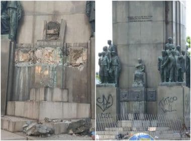 Estátua de 400 kg e 2 metros de altura é furtada de monumento no Rio de Janeiro
