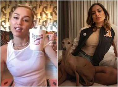 Miley Cyrus convida Anitta para participar de transmissão ao vivo nesta quarta 