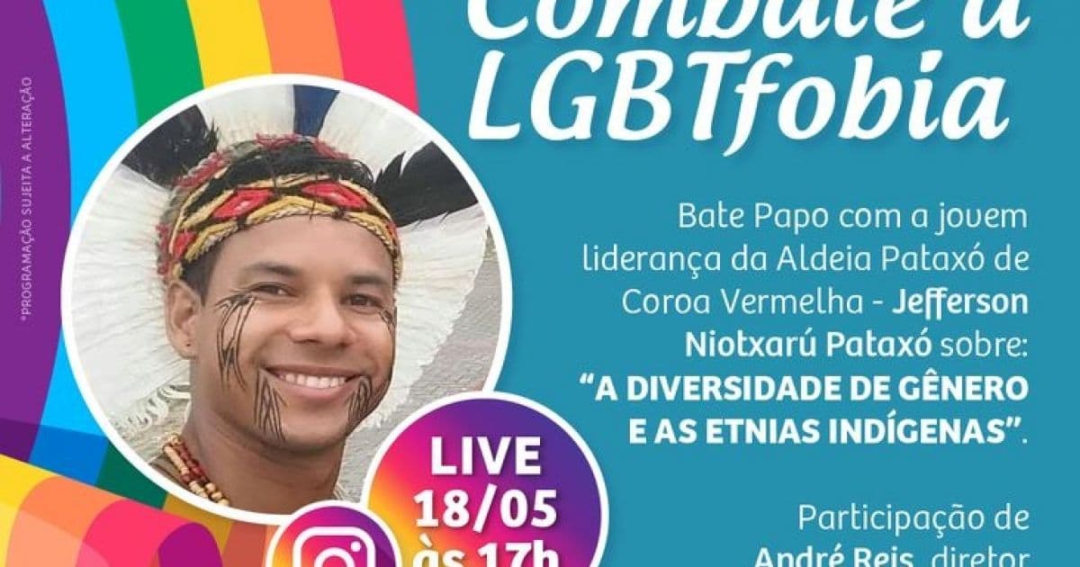 Líder indígena debate LGBTfobia em live do Centro de Culturas Populares nesta quinta