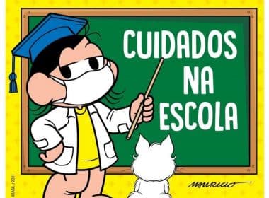 Turma da Mônica ilustra guia da Unicef de cuidados para volta às aulas presenciais 