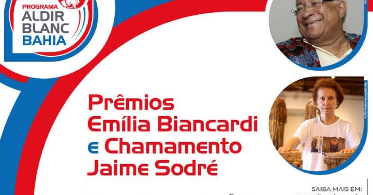 Prazos do Chamamento Jaime Sodré e dos Prêmios Emília Biancardi são prorrogados