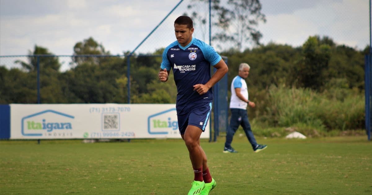 Caio Vidal fica fora de lista do Bahia para jogo contra o Criciúma