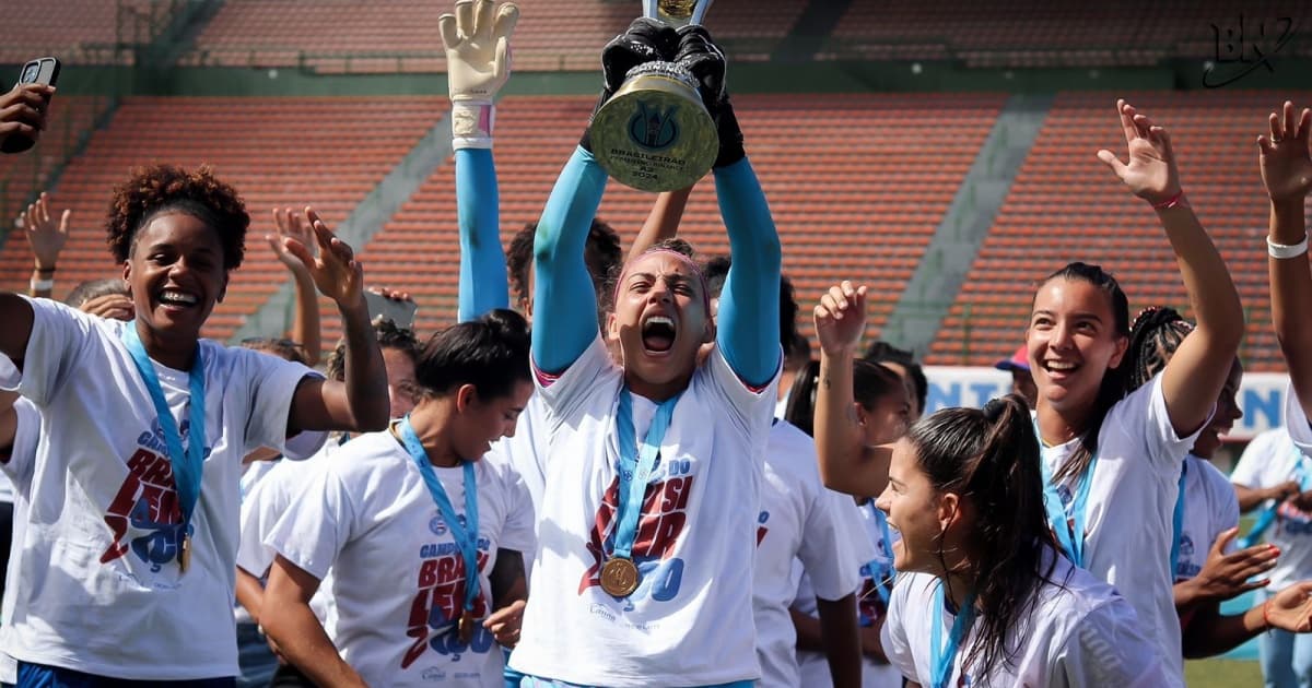 Yanne festeja título do Bahia Feminino: "Entramos para a história do clube"