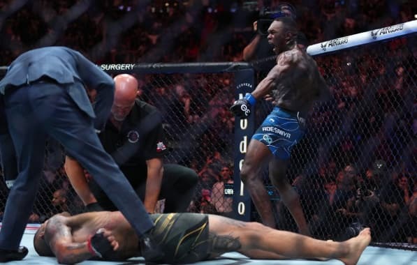 Alex Poatan é nocauteado por Adesanya e perde cinturão do peso-médio do UFC 