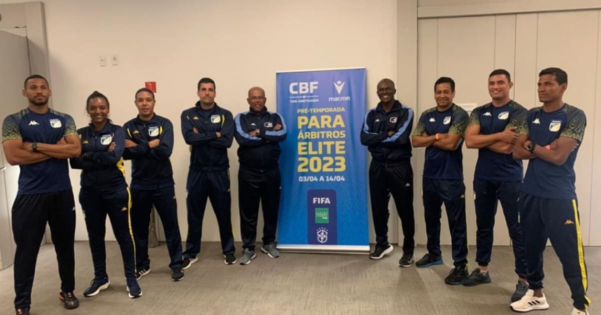 Baianos posam para foto durante participação na pré-temporada da arbitragem nacional da CBF