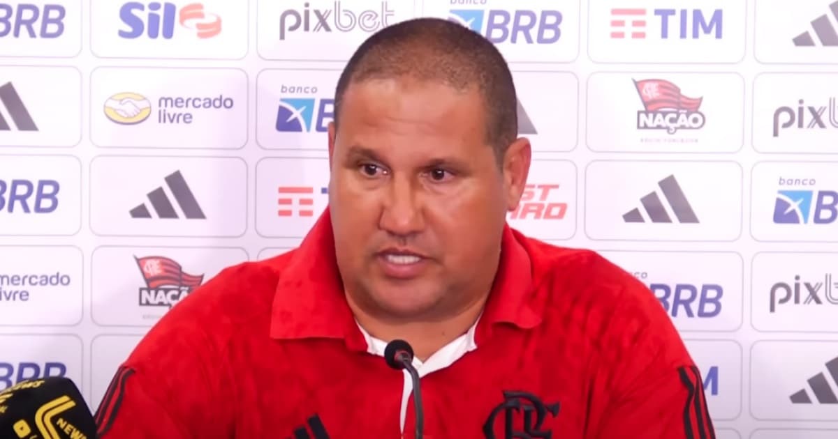 Técnico interino do Flamengo Mario Jorge concede entrevista coletiva