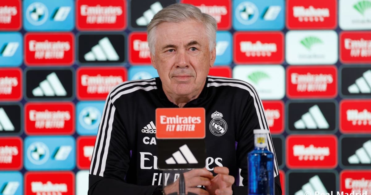 Técnico do Real Madrid, Carlo Ancelotti concede entrevista coletiva