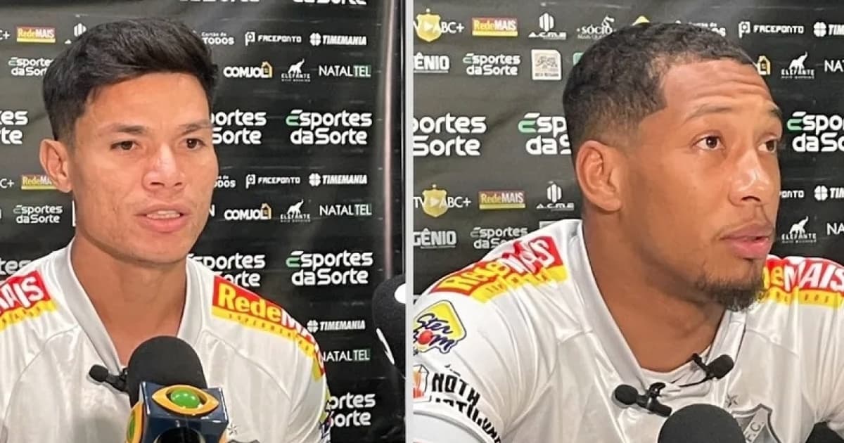 Lucas Tocantins e Habraão falam em entrevista coletiva