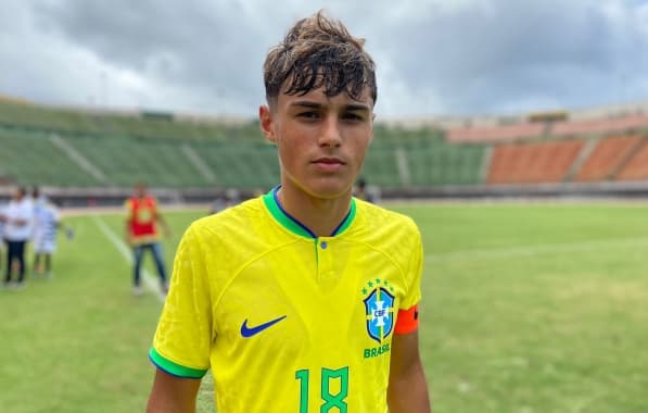 Capitão do Brasil Sub-15 exalta estreia na Copa 2 de Julho: "fizemos uma semana de treino boa" 