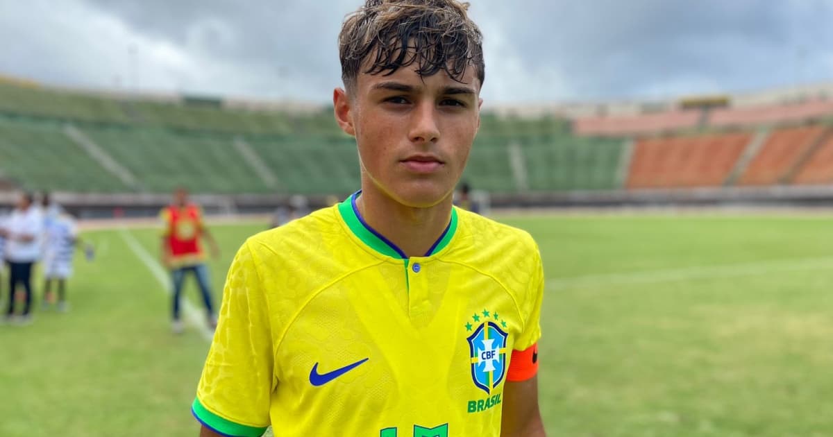 Capitão da Seleção Brasileira Sub-15, Tiago é jogador do Grêmio