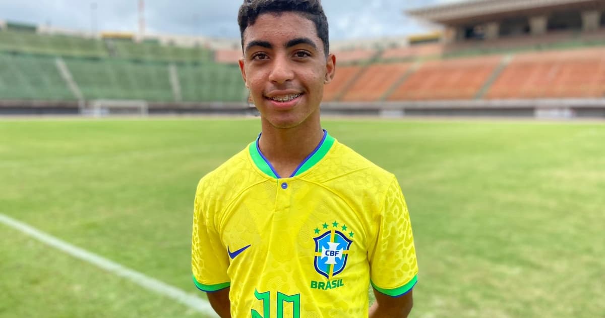 Miguel Caldas marcou dois gols na goleada de 7 a 0 do Brasil diante da Seleção de Maragojipe