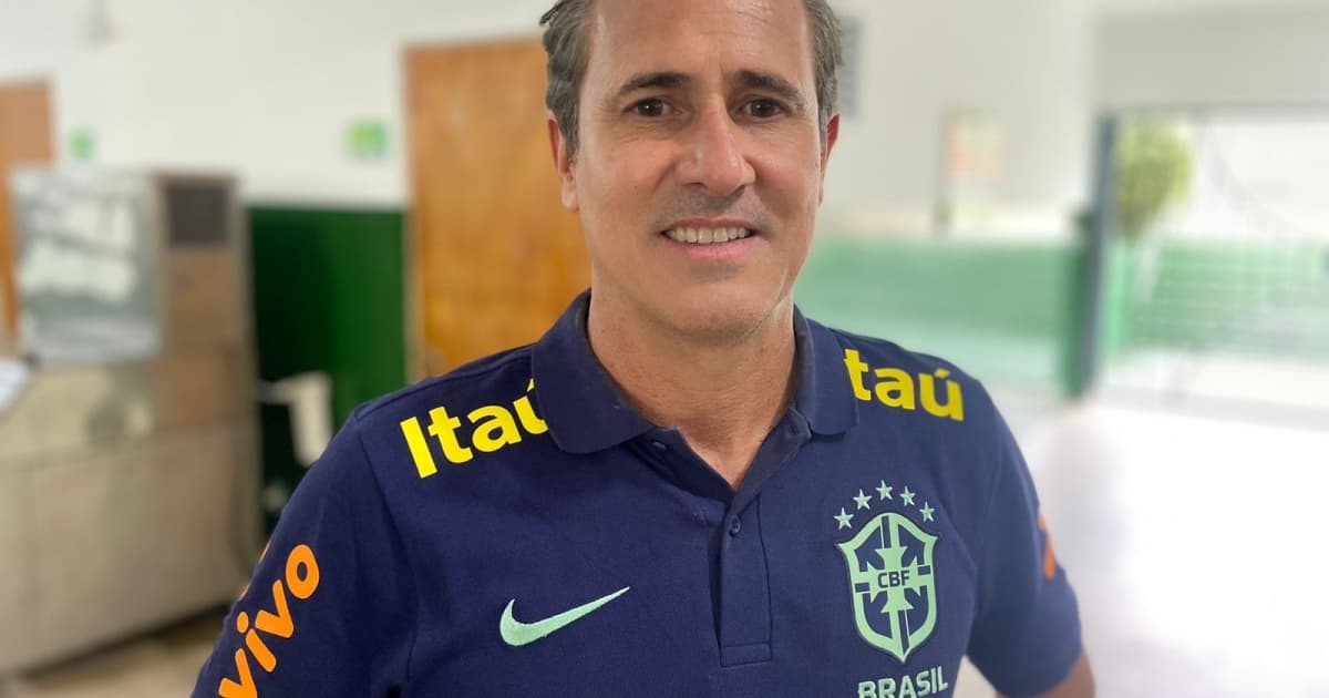 Dudu Patetuci concede entrevista na zona mista após vitóia da seleção brasileira sub-15