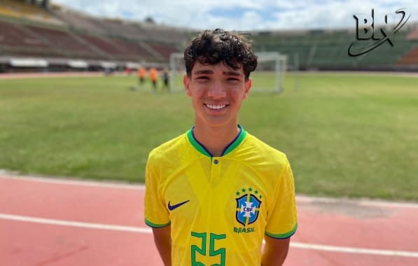 Atacante Guilherme Bom destaca evolução da seleção sub-15 após vitória sobre o Fortaleza e explica sobrenome