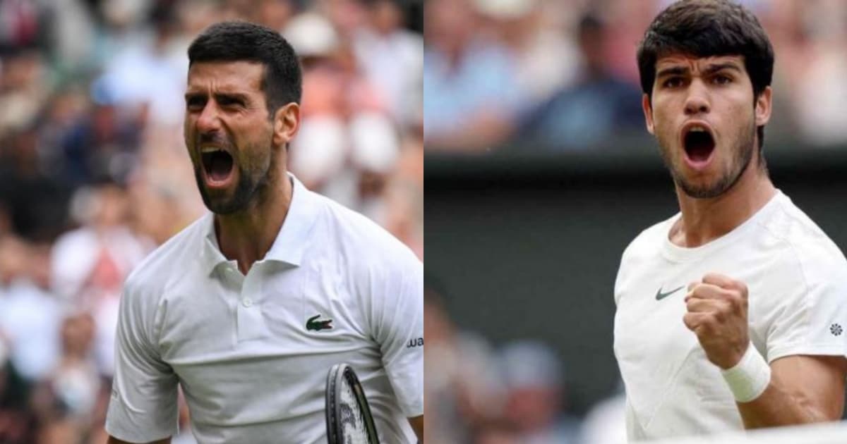 Novak Djokovic e Carlos Alcaraz farão a final de Wimbledon no próximo domingo, às 10h 