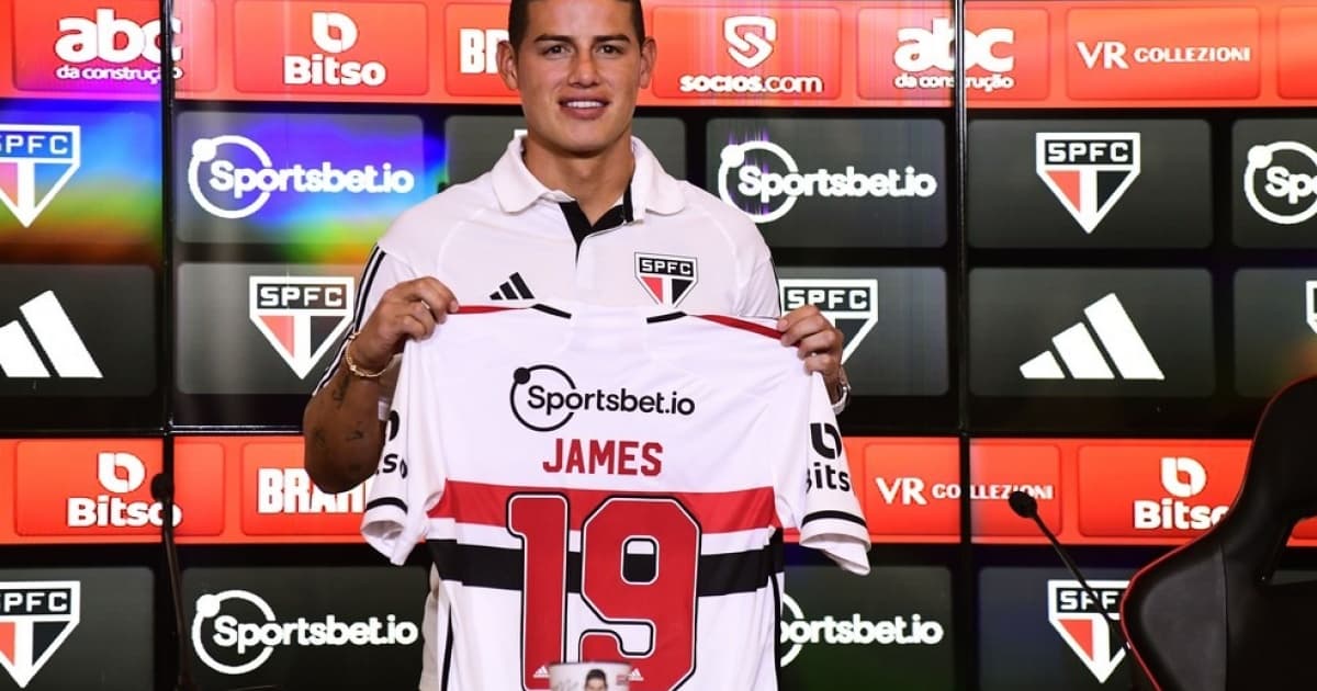 James Rodríguez usará a camisa 19 no São Paulo 