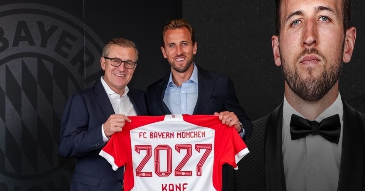 Harry Kane assinou com o Bayern de Munique até 2027
