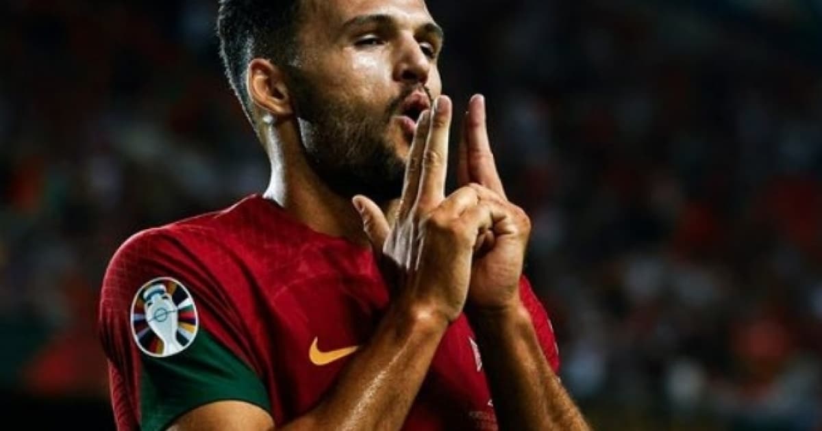 Gonçalo Ramos substituiu CR7 e marcou dois gols na goleada de Portugal por 9 a 0