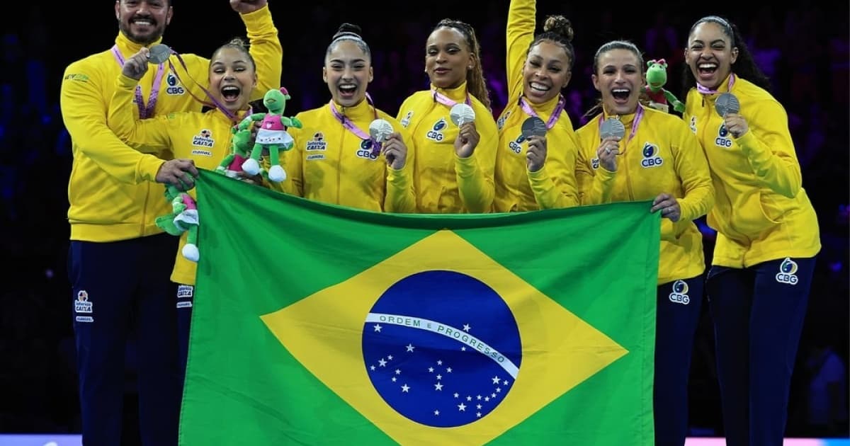 Brasil conquista prata inédita por equipes no Mundial de Ginástica