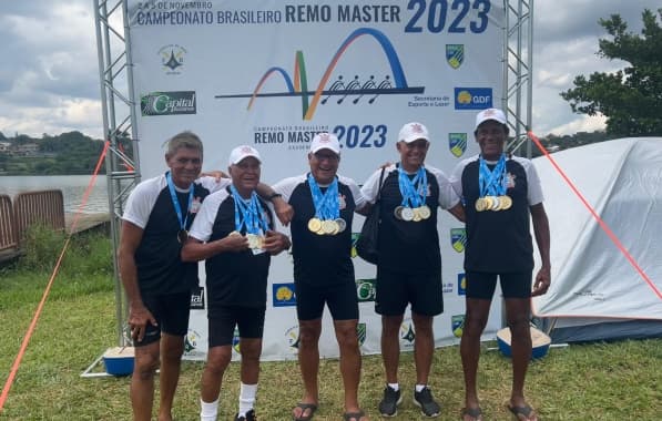 Atletas baianos de 64 a 83 anos conquistam 13 medalhas em brasileiro de remo