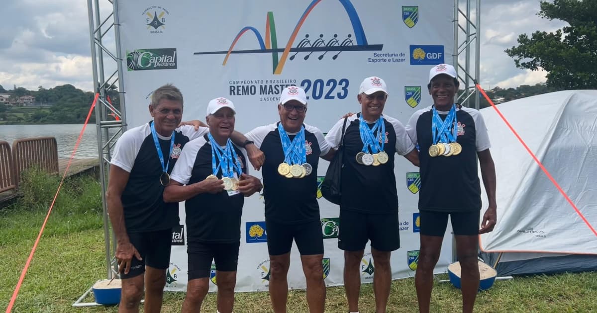 Atletas baianos de 64 a 83 anos conquistam 13 medalhas em brasileiro de remo