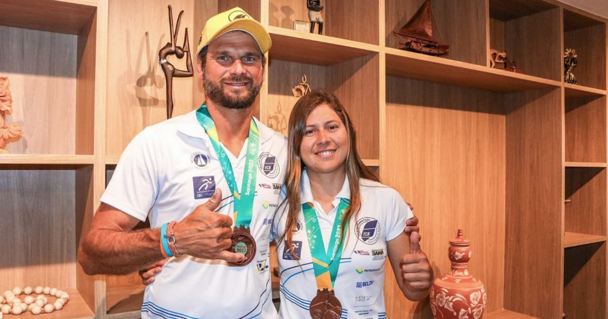 Medalhista na vela dos Jogos Pan-Americanos, casal baiano busca apoio para o mundial