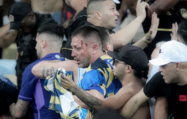 FOTOS: Veja imagens da confusão entre argentinos e brasileiros no Maracanã