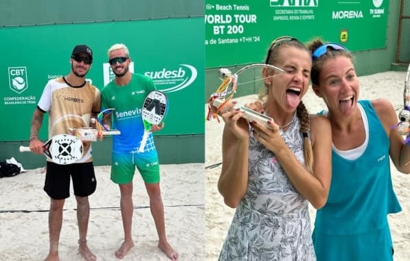 Campeões Mundiais confirmam favoritismo e vencem torneio internacional de Beach Tennis em Feira