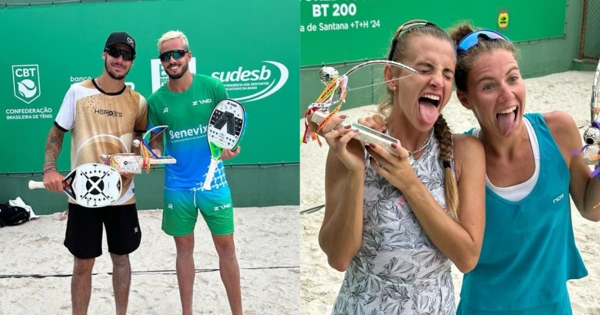 Campeões Mundiais confirmam favoritismo e vencem torneio internacional de Beach Tennis em Feira