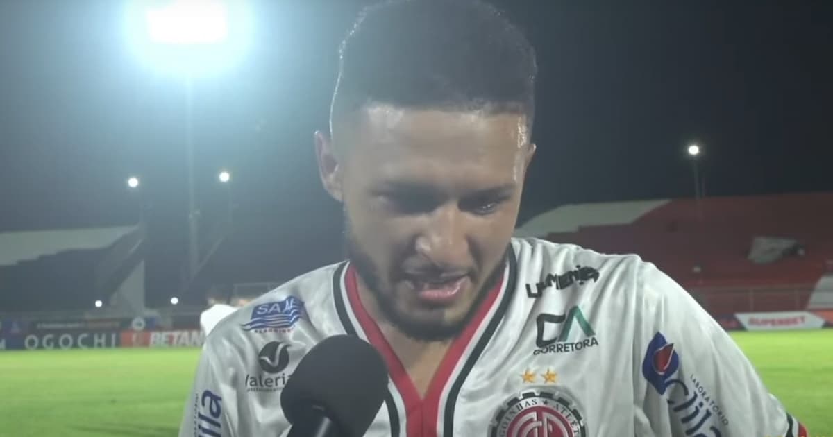 Atacante do Atlético de Alagoinhas revela momento difícil após derrota: "A gente entra muito desligado"