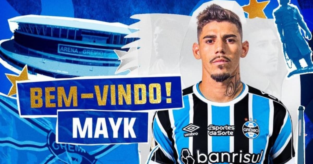 Grêmio anuncia lateral Mayk, ex-Bahia, como novo reforço para a temporada de 2024