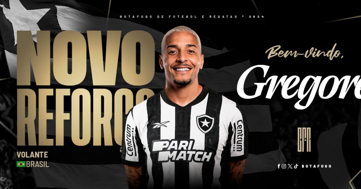 Com contrato até o fim de 2026, Botafogo anuncia Gregore, ex-Bahia