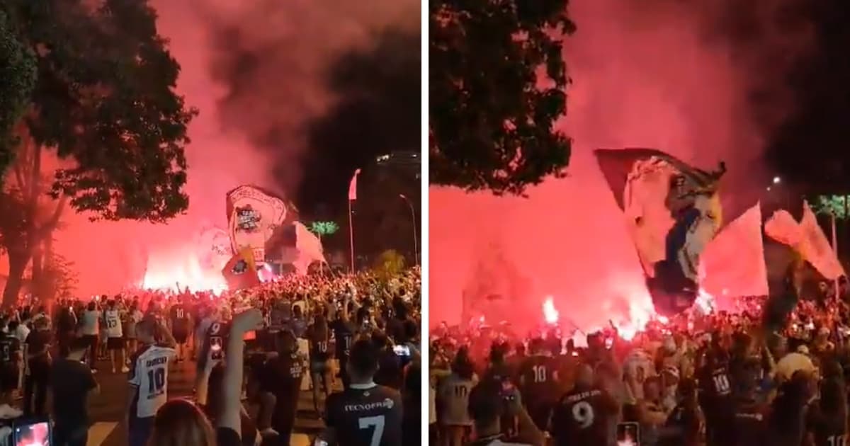 Vídeo: Torcida do Caxias faz a festa na chegada do time ao estádio, confira