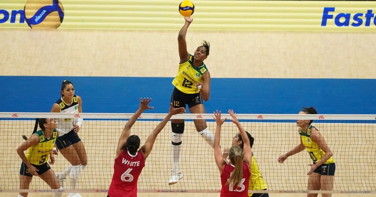 Brasil vence o Canadá na estreia da Liga das Nações Feminina de Vôlei