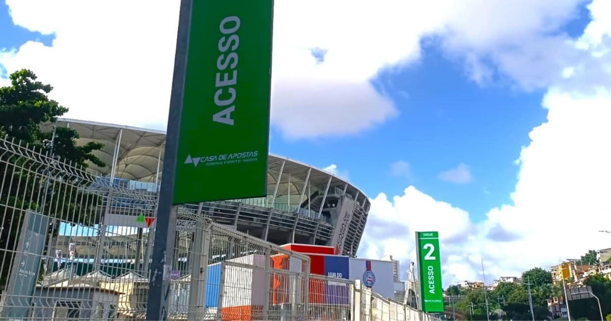 Casa de Apostas Arena Fonte Nova dará novo nome aos portões de acesso do estádio; veja imagens
