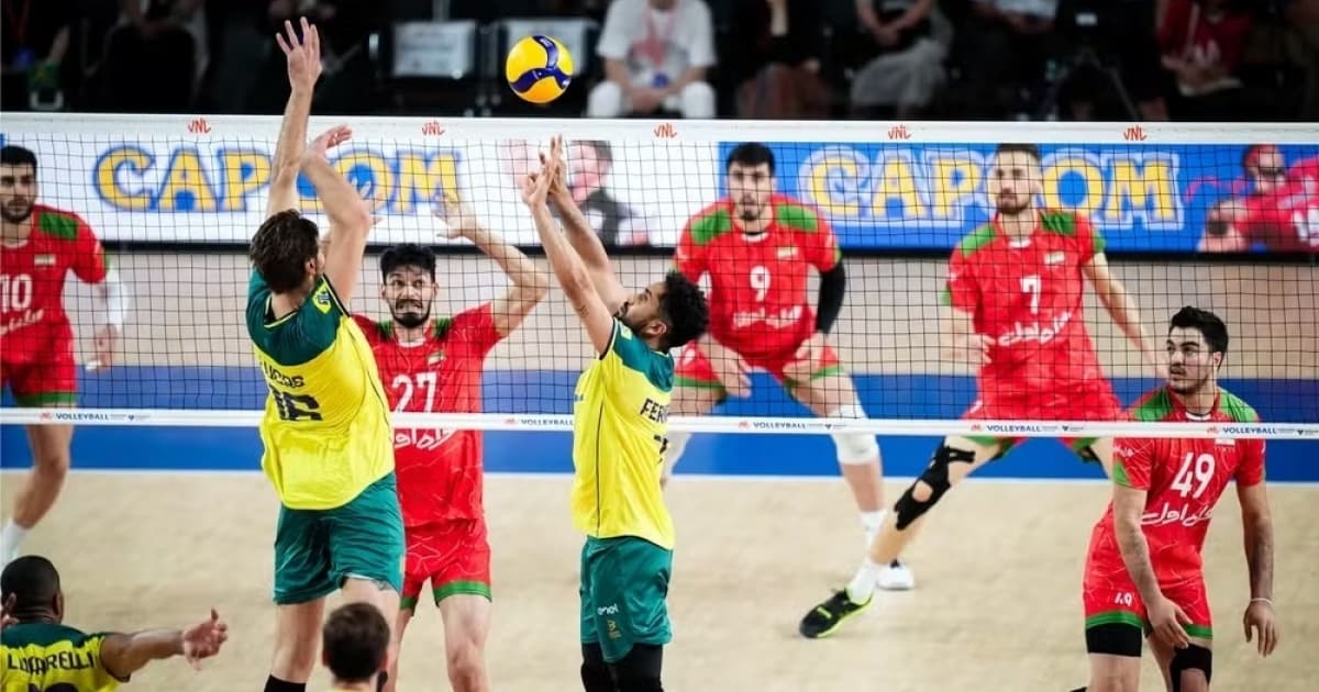 Brasil bate o Irã e conquista quarta vitória na Liga das Nações Masculina de Vôlei