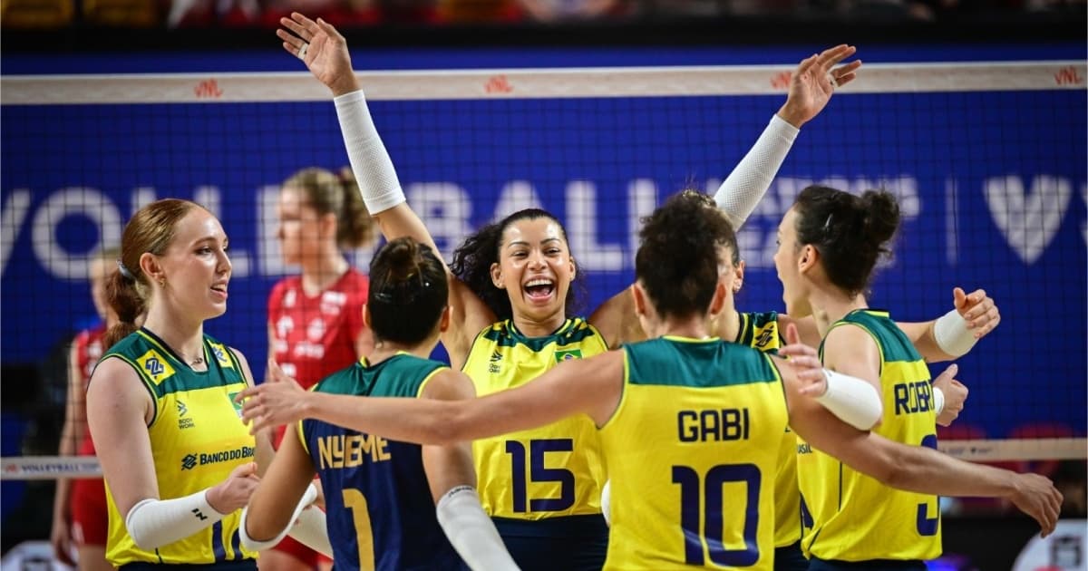 Brasil vence a Polônia e garante vaga nas quartas de final da Liga das Nações feminina de vôlei